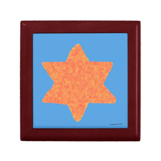 Orange Star of David keepsake box