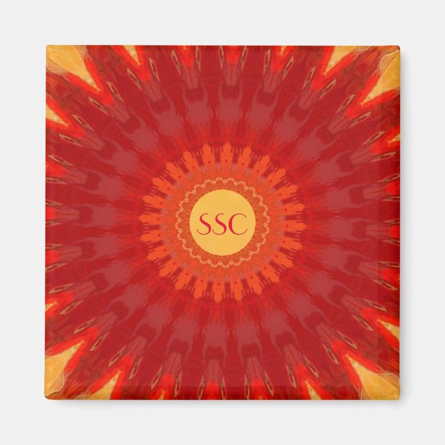 Orange Starburst Magnet (Front)