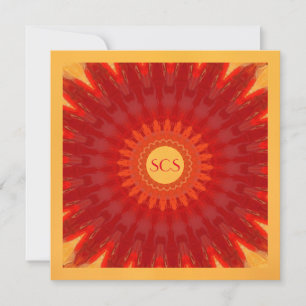 Orange Starburst Note Card