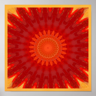 Orange Starburst Poster