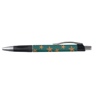 Orange Starfish Pattern Pen