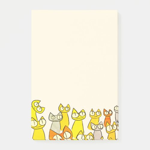 Orange Staring lot Cats Post_it Notes