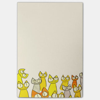 Orange Staring lot Cats Post-it Notes