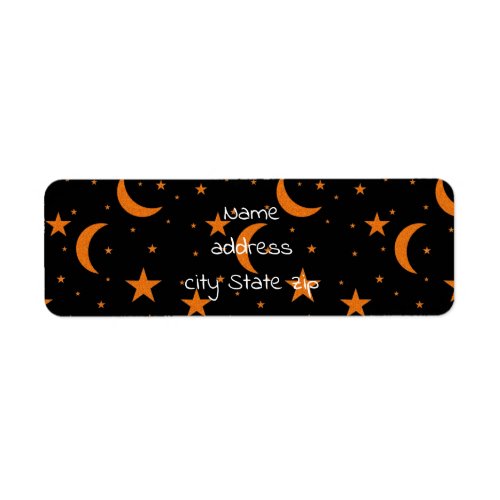 orange stars moons label
