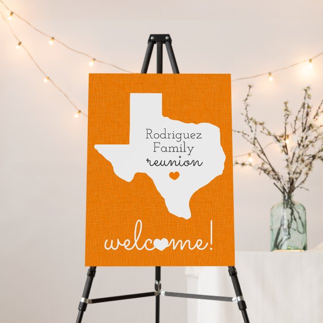 Orange State of Texas Family Reunion Foam Board (In Situ (Stand))