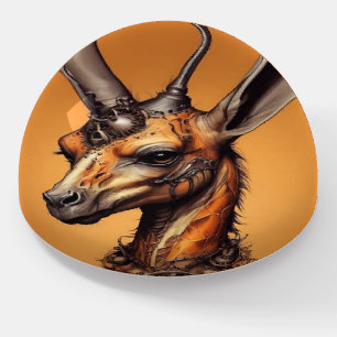 Orange Steampunk Giraffe, Paperweight