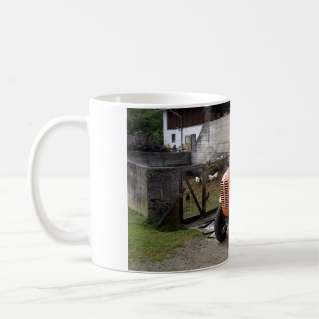 Orange Steyr Tractor KL II Coffee Mug (Left)