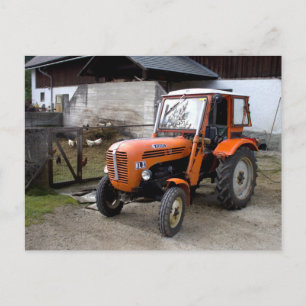 Orange Steyr Tractor KL II Postcard