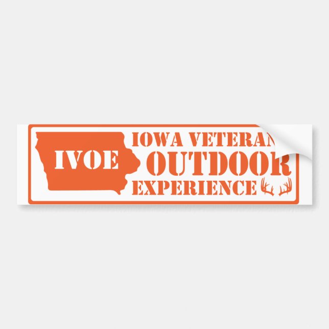 Orange sticker by Iowa Veterans Outdoor Experience (Front)