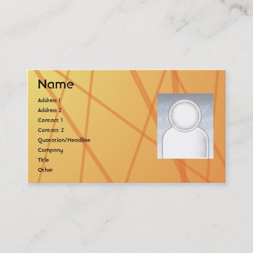 Customizable Orange Sticks - Business Business Cards