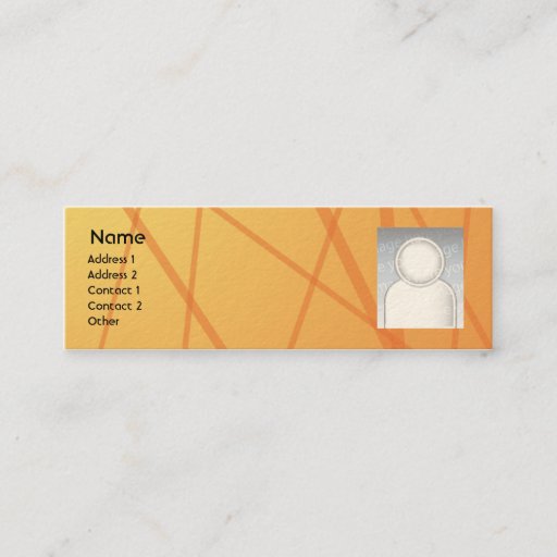 Customizable Orange Sticks - Skinny Business Card Template