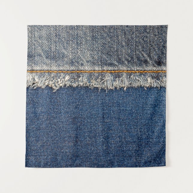 Orange Stitch, Double Denim Patch. Tapestry (Front)