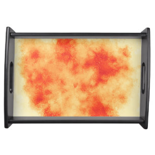 Orange Storm Cloud Effect  Serving Tray