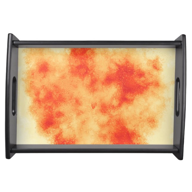 Orange Storm Cloud Effect  Serving Tray (Front)