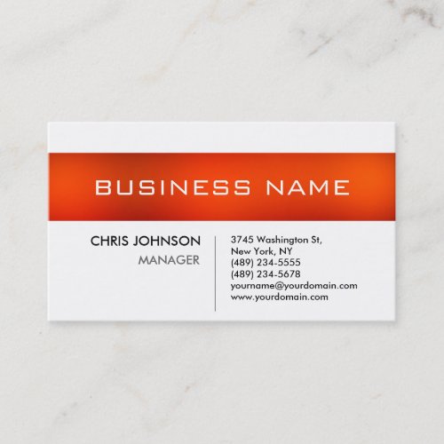 Orange Stripe Black White Charming Business Card