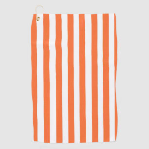 Orange Stripe Golf Towel