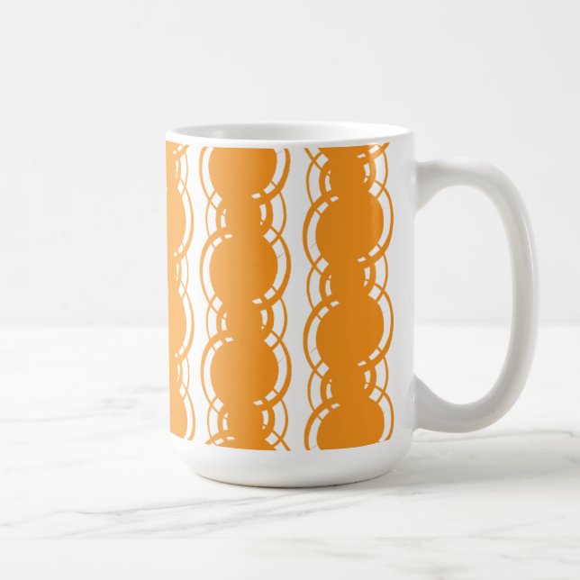 Orange Stripe Pattern Mug (Right)