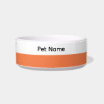 Orange Stripe Pet Name Bowl<br><div class="desc">Brighten mealtime with this orange stripe pet name bowl. Perfect for dogs or cats,  it features bold,  cheerful stripes and your pet’s name for a stylish and practical feeding accessory. Ideal for pet lovers who enjoy colorful,  personalized designs.</div>
