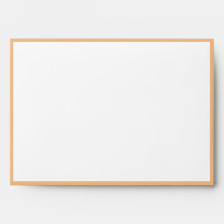 Orange Stripe with Floral Accent Wedding Envelope