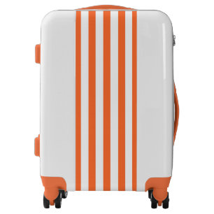 Orange Striped Luggage