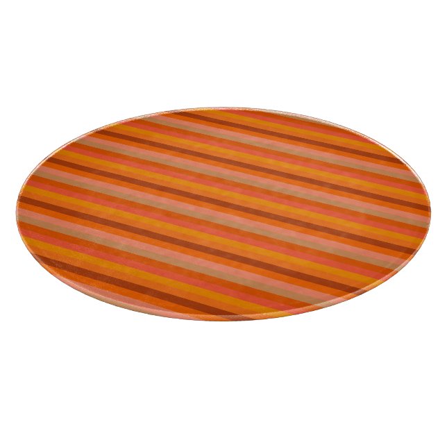 Orange striped pattern cutting board (Corner)