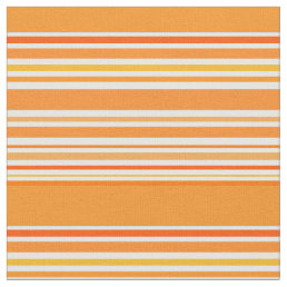 Orange Striped Retro Cool Fabric