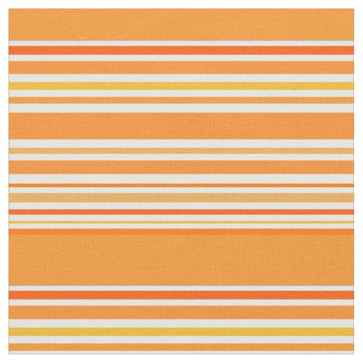 Orange Striped Retro Cool Fabric