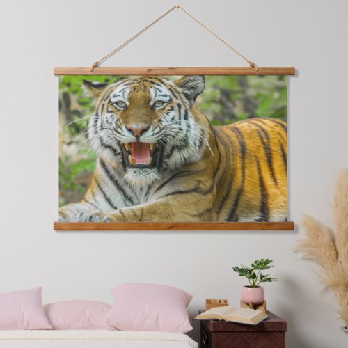 Orange Striped Tiger Hanging Tapestry