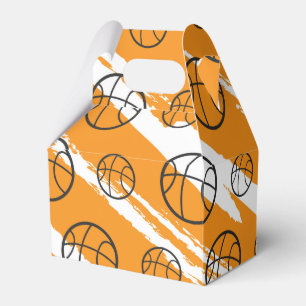 Orange Stripes Basketball Birthday Party  Favor Boxes