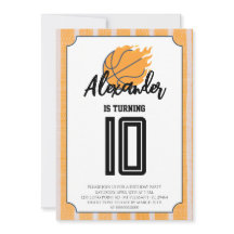Orange Stripes Basketball Birthday Party