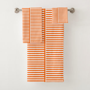 Orange Stripes  Bath Towel Set