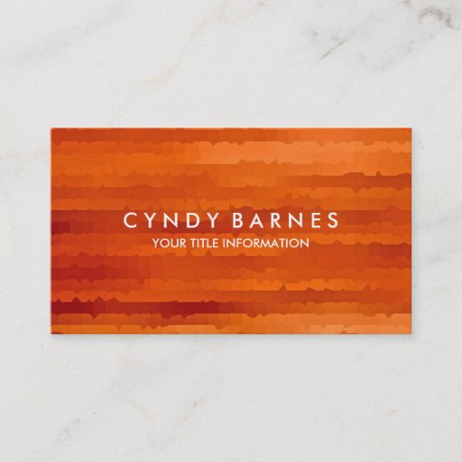 Customizable Orange Stripes Business Card
