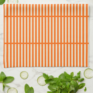 Orange Stripes Kitchen Towel
