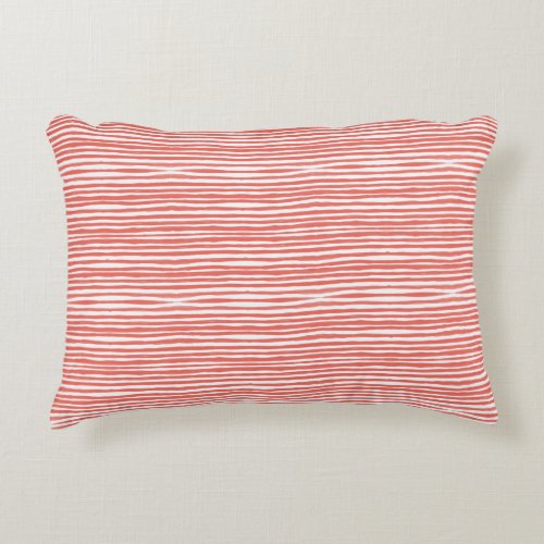 Orange stripes, lines  accent pillow