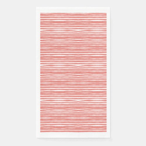 Orange stripes, lines  paper guest towels