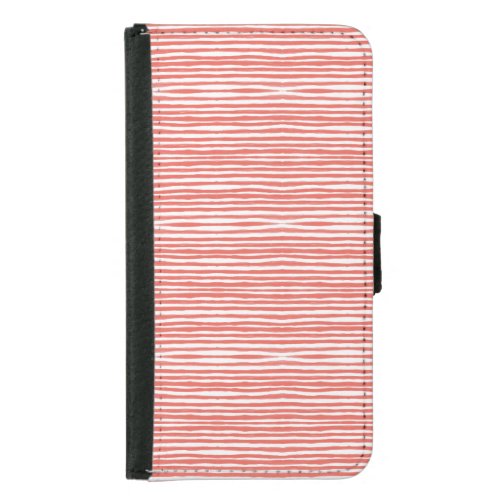 Orange stripes, lines  samsung galaxy s5 wallet case