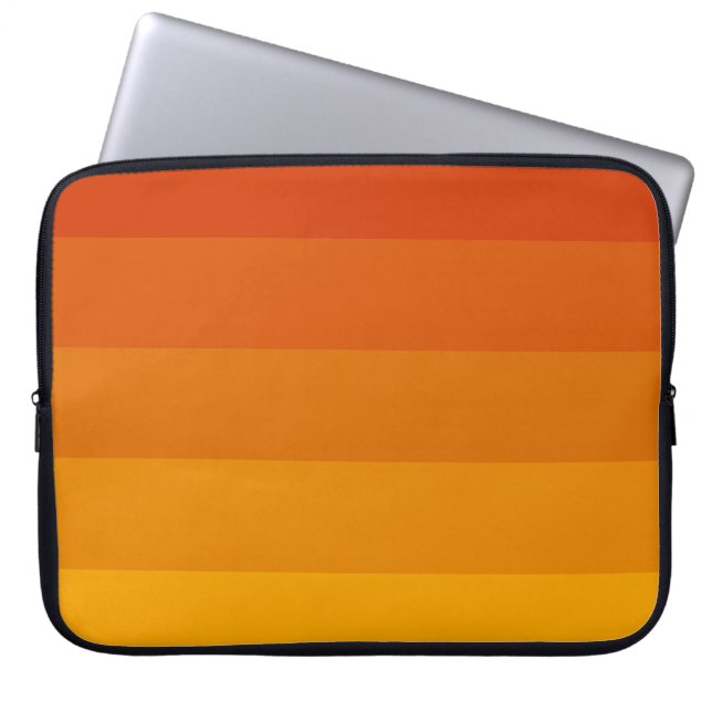 Orange stripes palette laptop sleeve (Front)