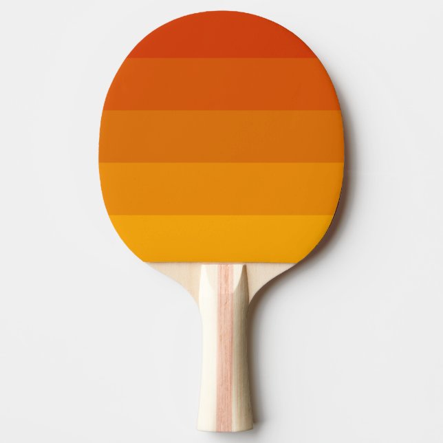 Orange stripes palette ping pong paddle (Front)
