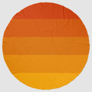 Orange Stripes Palette Round Beach Towel