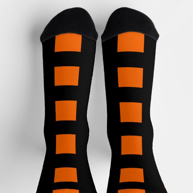 Orange stripes pattern socks (Top)