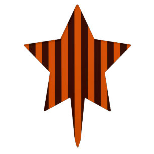 Orange Stripes Retro Style Customize This! Cake Topper