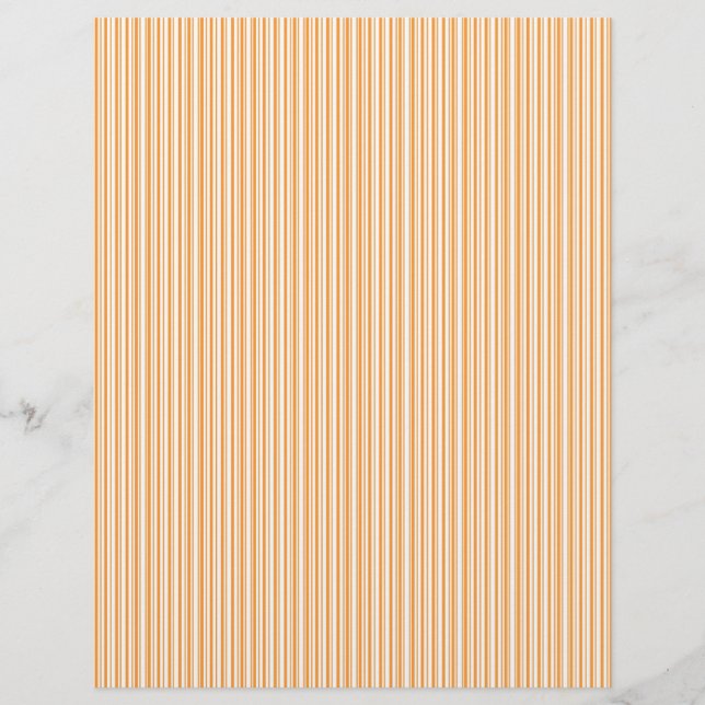 Orange stripes scrapbook paper design (Front)