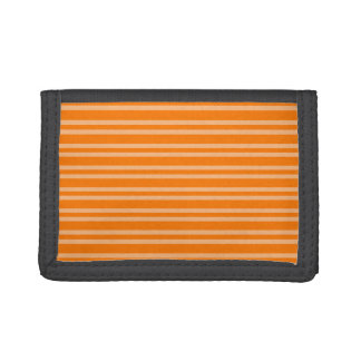 Orange Stripes Seamless Pattern Tri-fold Wallet