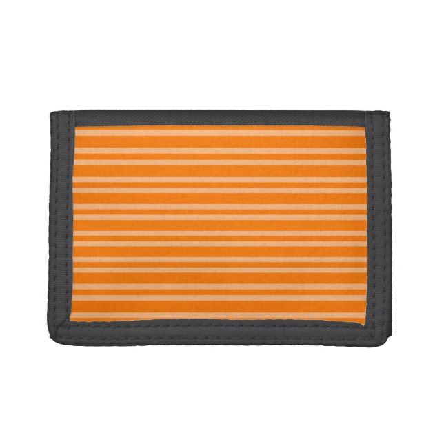 Orange Stripes Seamless Pattern Tri-fold Wallet (Front)