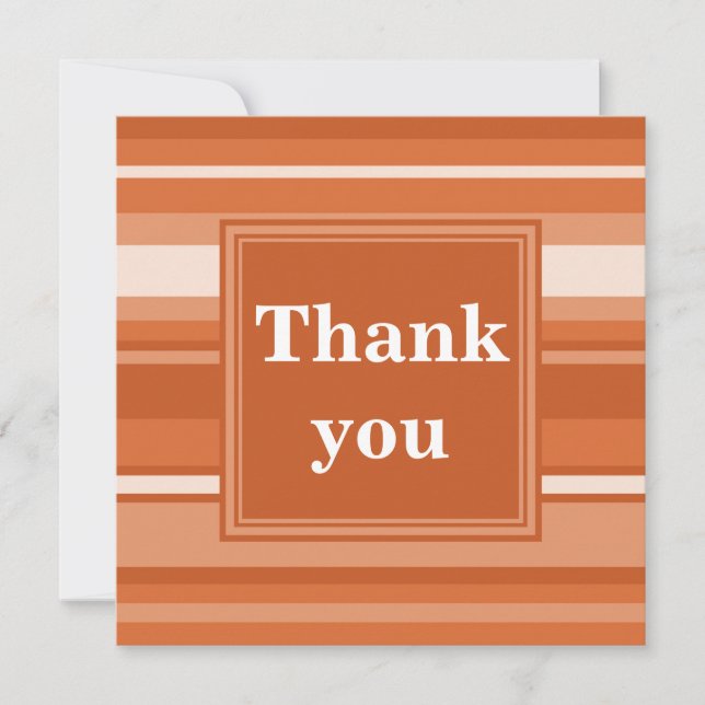 Orange stripes thank you card (Front)