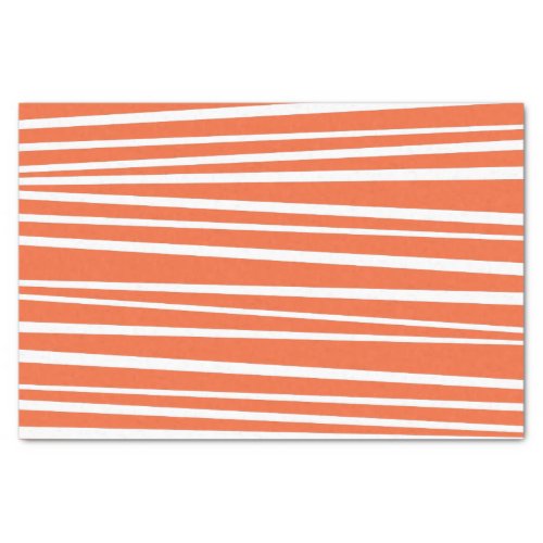 Orange Stripes Tissue Paper