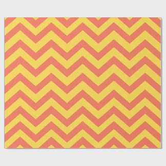 Orange Stripes Wrapping Paper