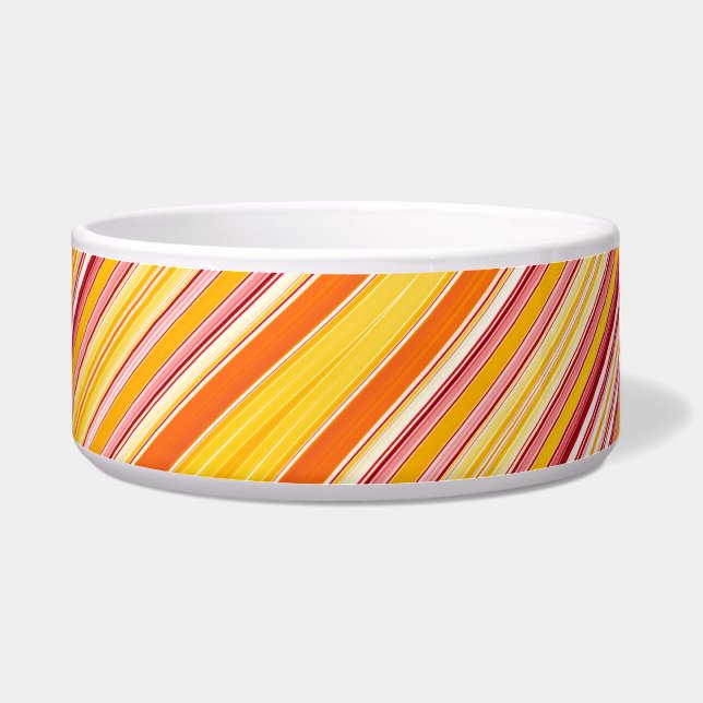 Orange strips pattern bowl (Front)