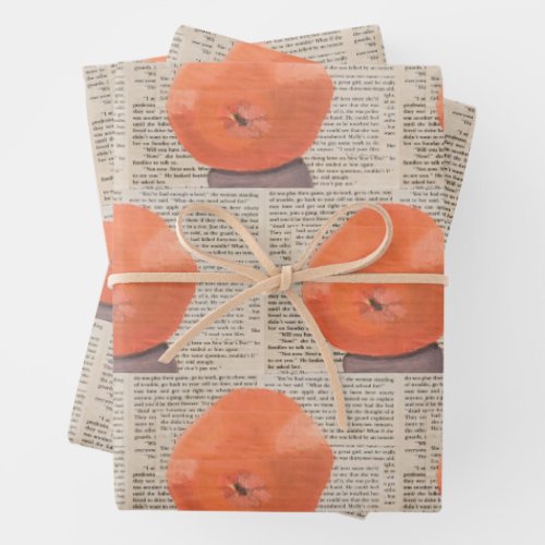 Orange Study Wrapping Paper Sheets