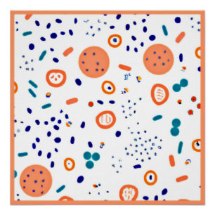 Orange Style Patterns Art Design Poster